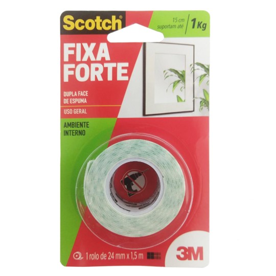 FITA DUPLA FACE ESPUMA | 24x1.5m | 3M | DIME