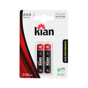 PILHA | 14238 | ALCALINA AAA | COM 2 | KIAN