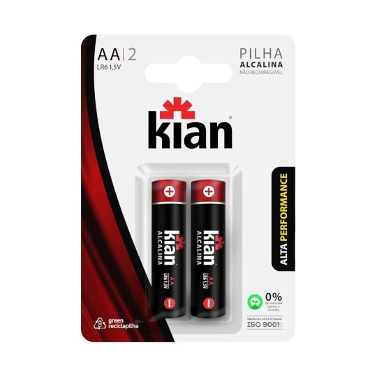 PILHA ALCALINA AA | COM 2 | KIAN