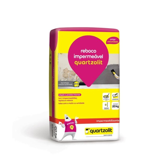 TECPLUS REBOCO IMPERMEABILIZANTE | ANTIUMIDADE | 20kg | QUARTZOLIT