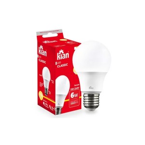 LAMPADA LED | 10055 | BULBO (PERA) | 6W | 3.0K | BIV | KIAN