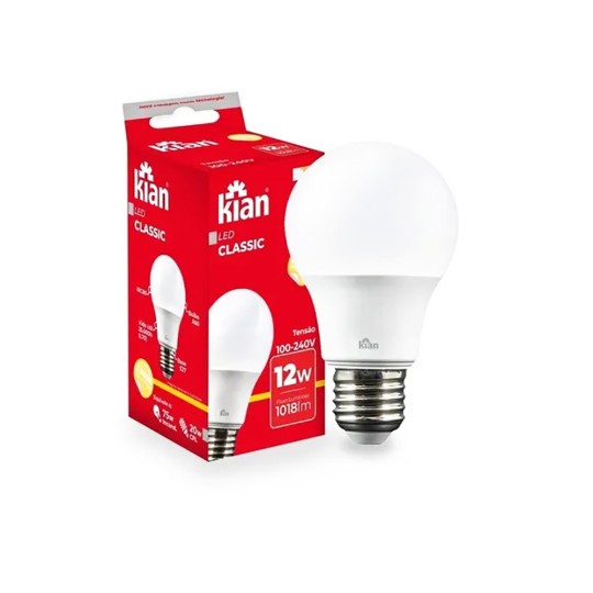 LAMPADA LED | BULBO (PERA) | 12W | 3000K | BIV | KIAN