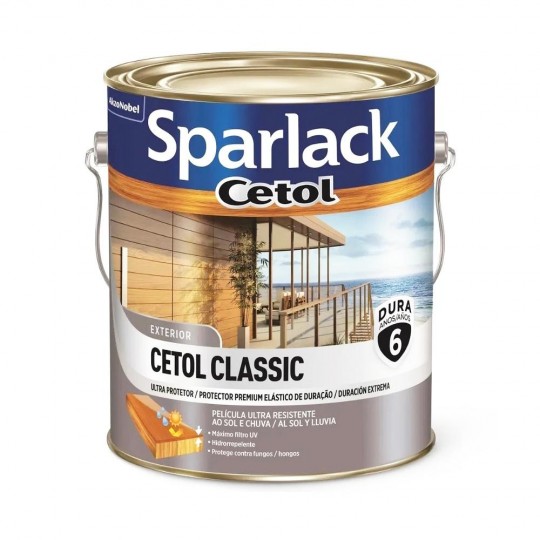 Verniz Impregnante Super Premium Sparlack  Cetol Brilhante 3.6 Litros Canela Coral/Sparlack