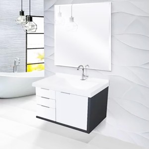 TOUCADOR COM CUBA | UNIK | 80 | GRAFITE-BRANCO | FIMAP