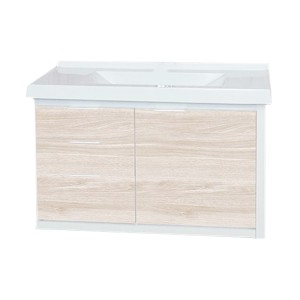 TOUCADOR COM CUBA | UNIK | 80 | BRANCO-MAPLE | FIMAP