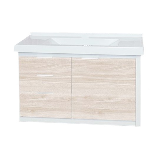 TOUCADOR COM CUBA | UNIK | 80 | BRANCO-MAPLE | FIMAP