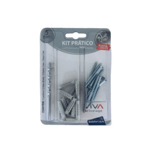 KIT PRATICO UNIVERSAL | PARAFAFUSO + BUCHA + BROCA | 5mm | BEMFIXA