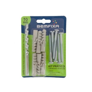 KIT PRATICO | PARAFUSO + BUCHA + BROCA | 10mm | BEMFIXA