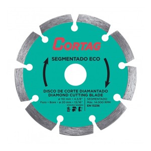 DISCO DE CORTE DIAMANTADO SEGMENTADO ECO | 110mm | CORTAG