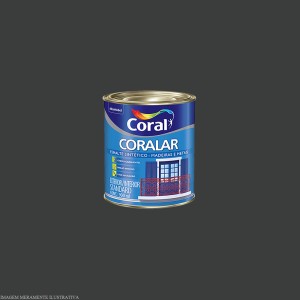 CORALAR ESMALTE SINTETICO | BRILHANTE | PRETO | 0.9L | CORAL