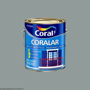 CORALAR ESMALTE SINTETICO | BRILHANTE | CINZA MEDIO | 3.6L | CORAL