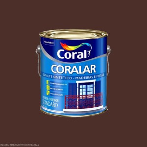 CORALAR ESMALTE SINTETICO | BRILHANTE | MARROM | 3.6L | CORAL