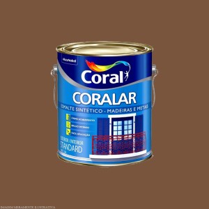 CORALAR ESMALTE SINTETICO | BRILHANTE | MARROM CONHAQUE | 3.6L | CORAL