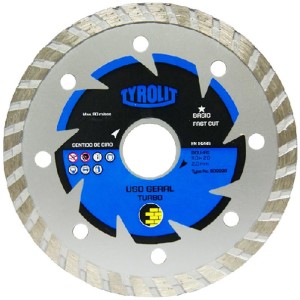 DISCO DIAMANTADO TYROLIT DIAMANGEO TURBO - USO GERAL