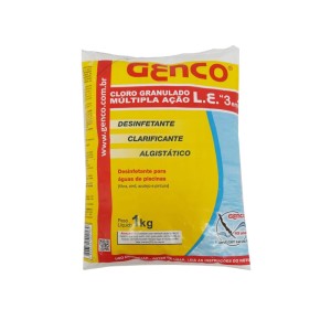 CLORO MULTIPLA ACAO 3 em 1 | 1kg | SACO | GENCO