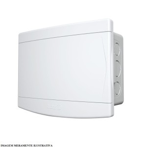 QUADRO DISTRIBUICAO | EMBUTIR | P/6/8 DISJ | SEM BARRAMENTO | BRANCO | TIGRE