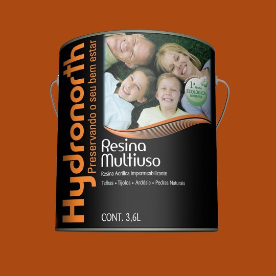 RESINA | SOLVENTE | ACRILICA IMPERMEABILIZANTE | 3.6L | TELHA | HIDRONORTH