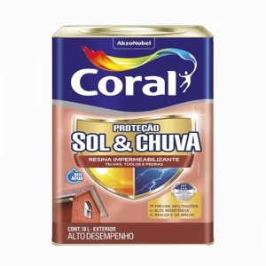 SOL E CHUVA RESINA IMPERMEABILIZANTE | INCOLOR | 18L | CORAL