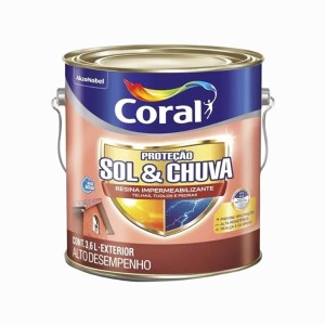 SOL E CHUVA RESINA IMPERMEABILIZANTE | INCOLOR | 3.6L | CORAL