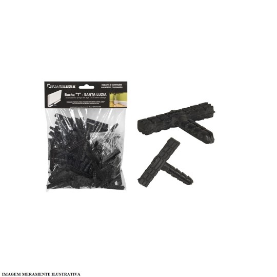 BUCHA PLASTICO PARA ALISAR-RODAPE | POLIESTIRENO | COM 50 PCS | SANTA LUZIA 76458