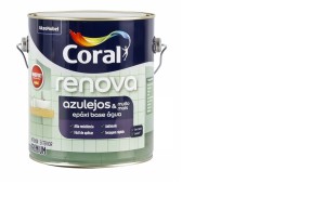 RENOVA AZULEJO BASE D AGUA | BRILHANTE | WANDEPOXY | BRANCO | 3.6L | CORAL