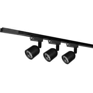 KIT TRILHO ELEGANCE SPOT T1 | 7W | 3000K | LUZ AMARELA | PRETO | AVANT 75635
