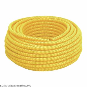 ELETRODUTO CORRUGADO TIGREFLEX | 25 | AMARELO | COM 50m | TIGRE