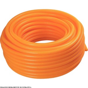 ELETRODUTO CORRUGADO REFORCADO TIGREFLEX | 25 | LARANJA | COM 25m | TIGRE --