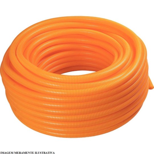 ELETRODUTO CORRUGADO REFORCADO TIGREFLEX | 25 | LARANJA | COM 50m | TIGRE