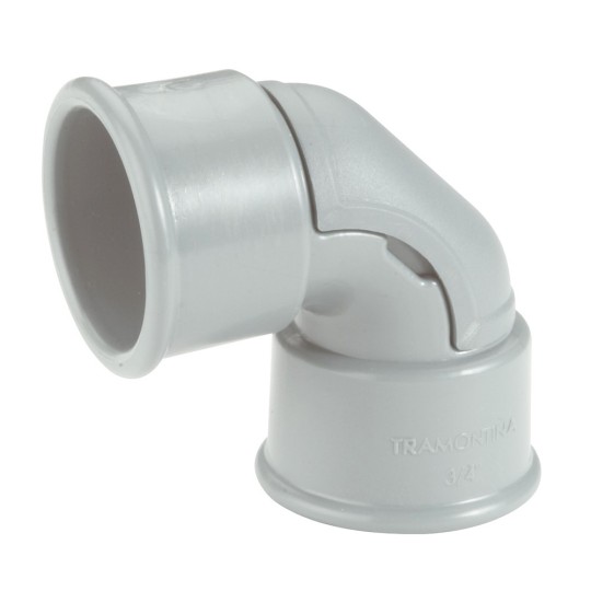 COTOVELO 90 | 3/4 | TERMOPLASTICO PLASTIBOX | CINZA ESCURO | TRAMONTINA