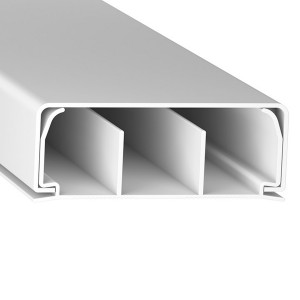CANALETA C/DIVISAO | SEM FITA | 40x15mm C/2m | BRANCO | DUDA
