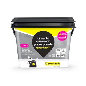 CIMENTO QUEIMADO 2 EM 1 | PISO-PAREDE | BD 4.5kg | CZ ESCURO | QUARTZOLIT