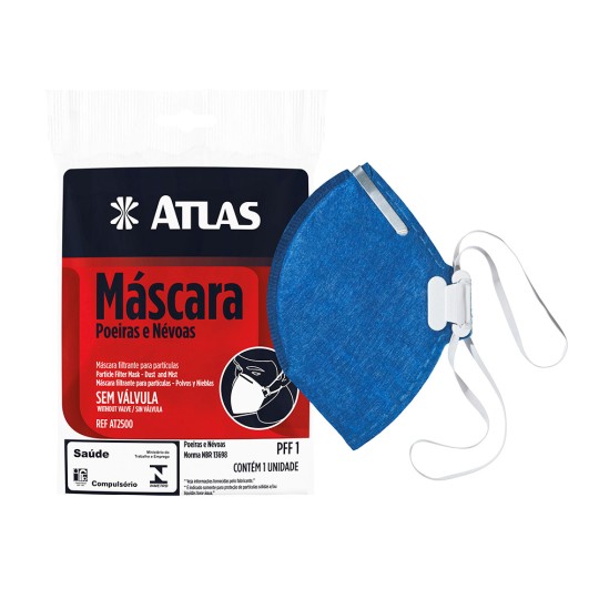 MASCARA FELTRO PFF1 SEM VALVULA EPI | AT2500 | ATLAS
