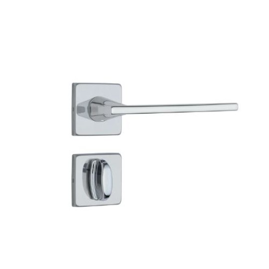 FECHADURA BANHEIRO | ROSETA QUAD CR | ANTARES | ALAVANCA | 3000 | STAM