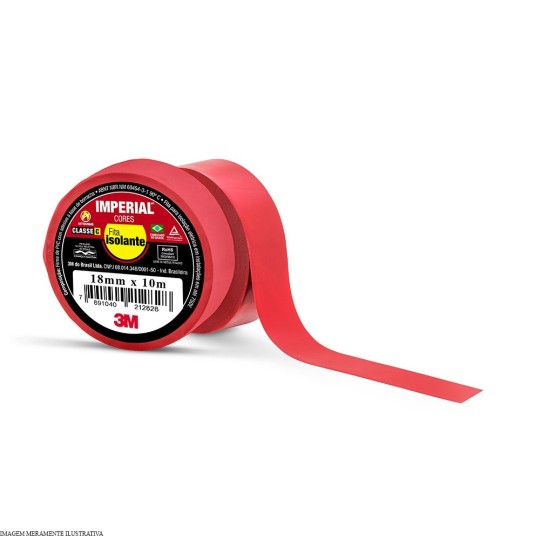 FITA ISOLANTE IMPERIAL | 18x10m | VERMELHO
