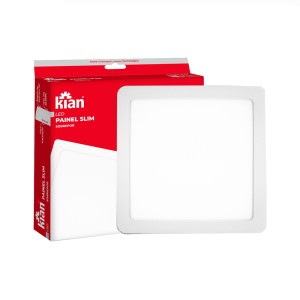 PAINEL LED SLIM | SOBREPOR | QUADRADO | 24W | 6000K | KIAN