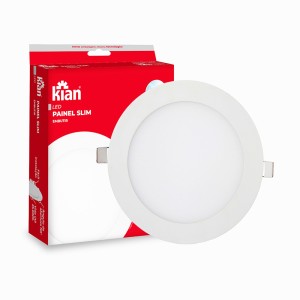PAINEL LED | SLIM | EMBUTIR | REDONDO | 12W | 6000K | KIAN