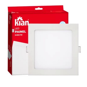 PAINEL LED SLIM | EMBUTIR | QUADRADO | 24W | 6000K | KIAN