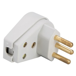 PLUGUE MACHO ANGULAR | 2P+T | 20A | 250V | CINZA | TRAMONTINA