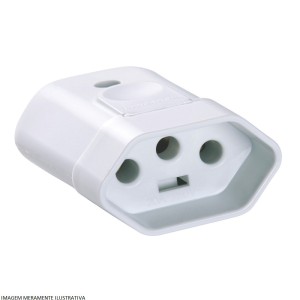 PLUGUE FEMEA | 2P+T | 20A 250V | BRANCO | TRAMONTINA
