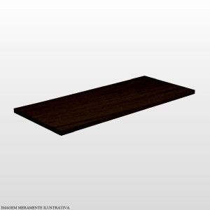 PRATELEIRA CONCEPT | 1.5x20x40 | TABACO | COM SUPORTE | PRATA | PRATI-K
