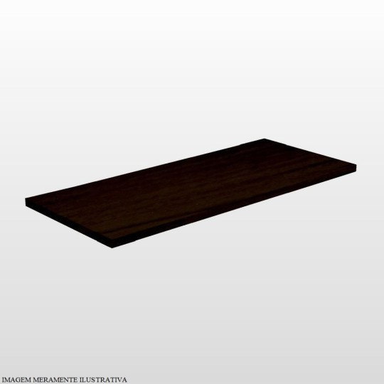 PRATELEIRA CONCEPT | 1.5x20x40 | TABACO | COM SUPORTE | PRATA | PRATI-K