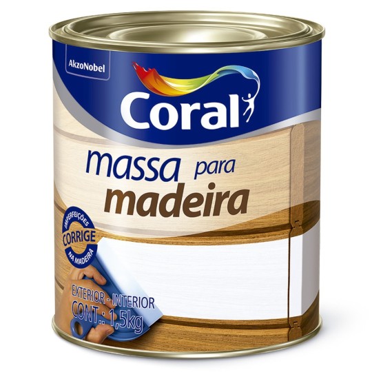 MASSA MADEIRA | BRANCO | 1.5kg | CORAL