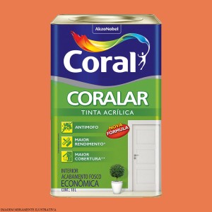 CORALAR ACRILICO + DESEMPENHO | LARANJA MARACATU | 18L | CORAL