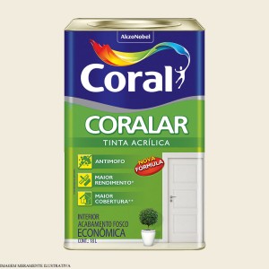 CORALAR ACRILICO + DESEMPENHO | GELO | 18L | CORAL