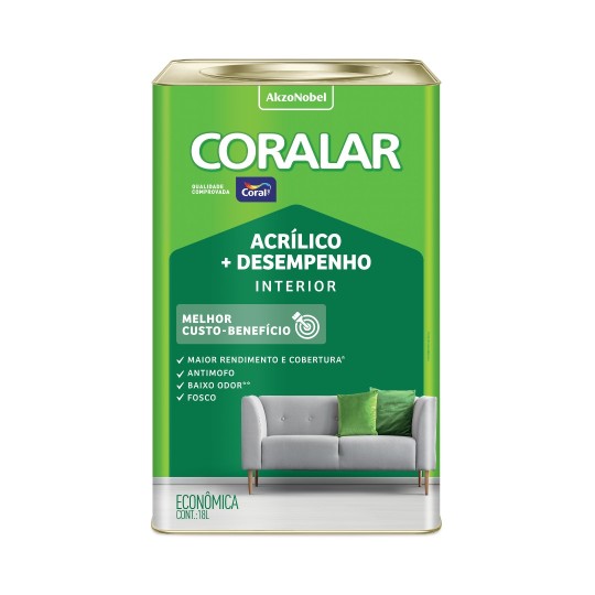 CORALAR ACRILICO + DESEMPENHO | BRANCO | 18L | CORAL