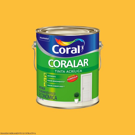 CORALAR ACRILICO + DESEMPENHO | AMARELO FREVO | 3.6L | CORAL