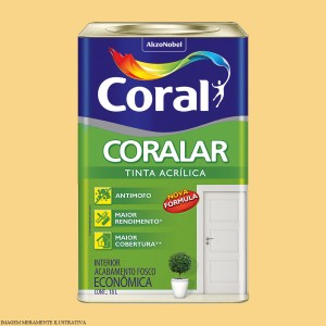 CORALAR ACRILICO + DESEMPENHO | AMARELO CANARIO | 18L | CORAL