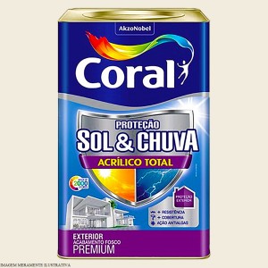 SOL E CHUVA ACRILICO TOTAL | BRANCO | 18L | CORAL