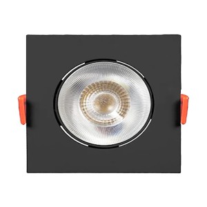 SPOT AUTHENTIC LED QUADRADO 5W | 6500K | LUZ BRANCA | PRETO FOSCO | BIVOLT NH400 | AVANT